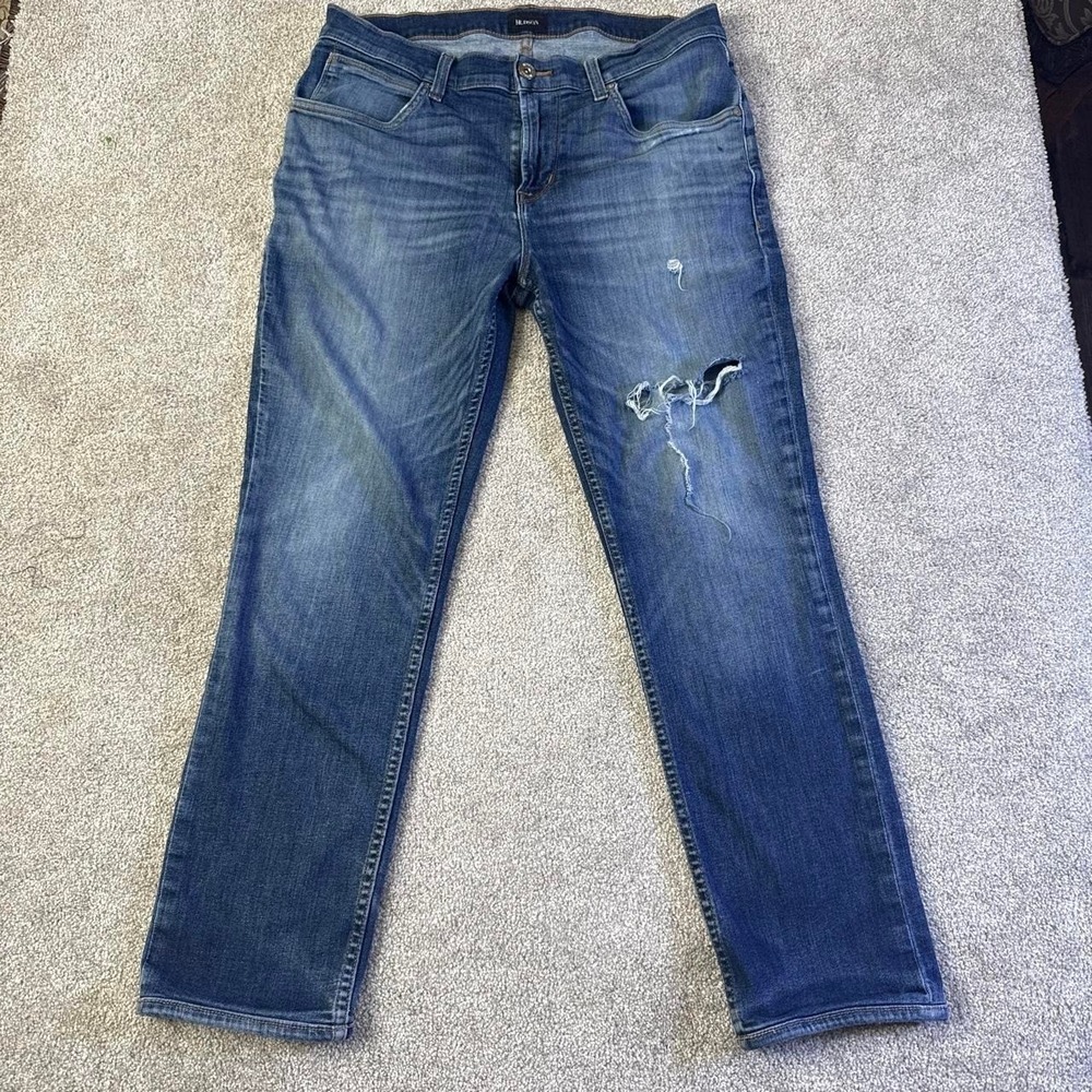 Hudson Blue Distressed Denim Jeans Men's 34 Waist Designer Premium Denim